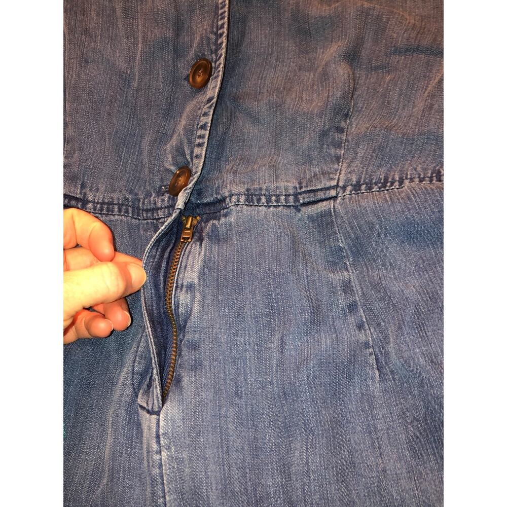 Old Navy Chambray Denim Button Up Jumpsuit Short … - image 8